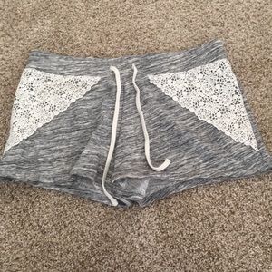 Grey Micro Stripe Shorts